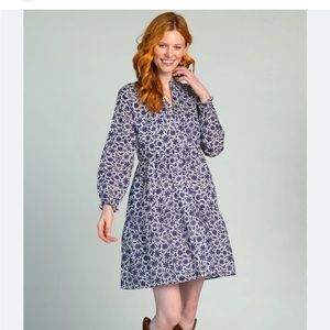 EUC Olivia James the Label Waverly dress, size XS in blue and white floral